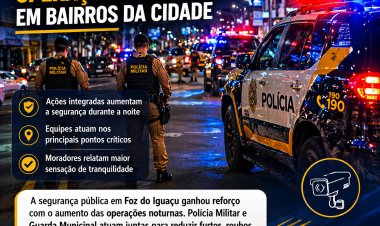 Polícia intensifica operações noturnas em bairros da cidade