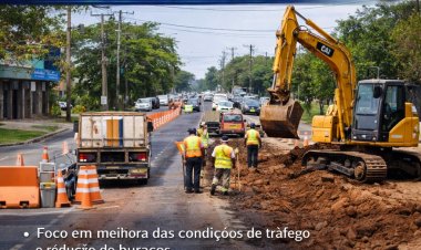 Obras de recuperação de vias avançam em regiões movimentadas