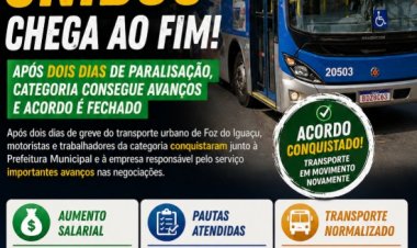 Após dois dias de greve, motoristas do transporte coletivo de Foz do Iguaçu encerram paralisação após acordo
