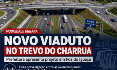 Prefeitura apresenta projeto de novo viaduto no Trevo do Charrua em Foz do Iguaçu