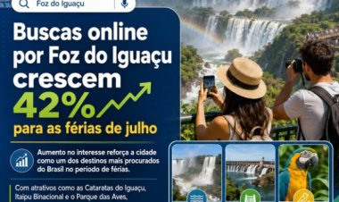 Buscas por Foz do Iguaçu crescem 42% para as férias de julho